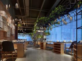 高档自助火锅店装修效果图