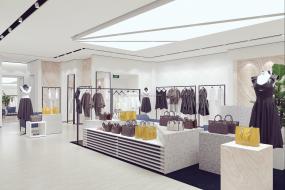 外贸服装店装饰设计效果图片