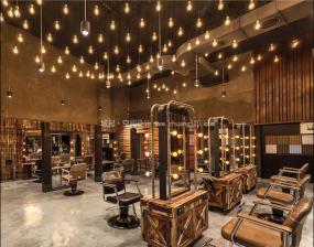 高档美发店装修实景图片