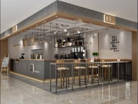 奶茶店装修实物图片
