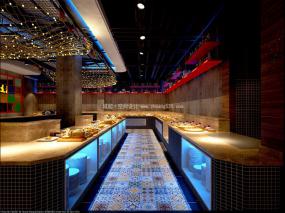 自助餐厅设计装饰效果图片