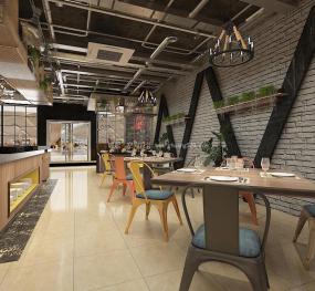 最新自助餐厅设计装饰效果图片