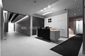 黑白风格办公室设计装饰效果图