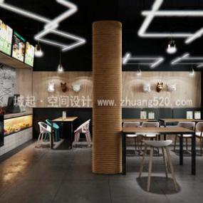 简约风格奶茶店设计装饰效果图