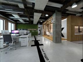 工业风办公室装修设计效果图