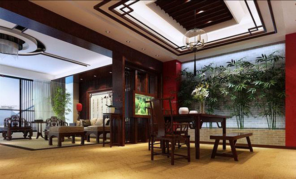 中式<a href=http://www.1-xian.com target=_blank class=infotextkey>办公室装修</a>效果图片