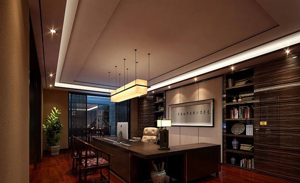中式风格<a href=http://www.1-xian.com target=_blank class=infotextkey>办公室装修</a>效果图片