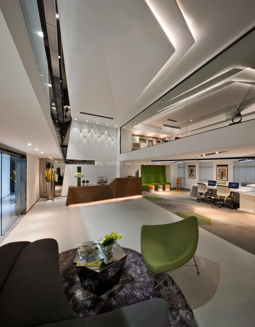 开放区域装修设计效果图 商务稳重风开放区域装修设计效果图,开放区域装修设计效果图