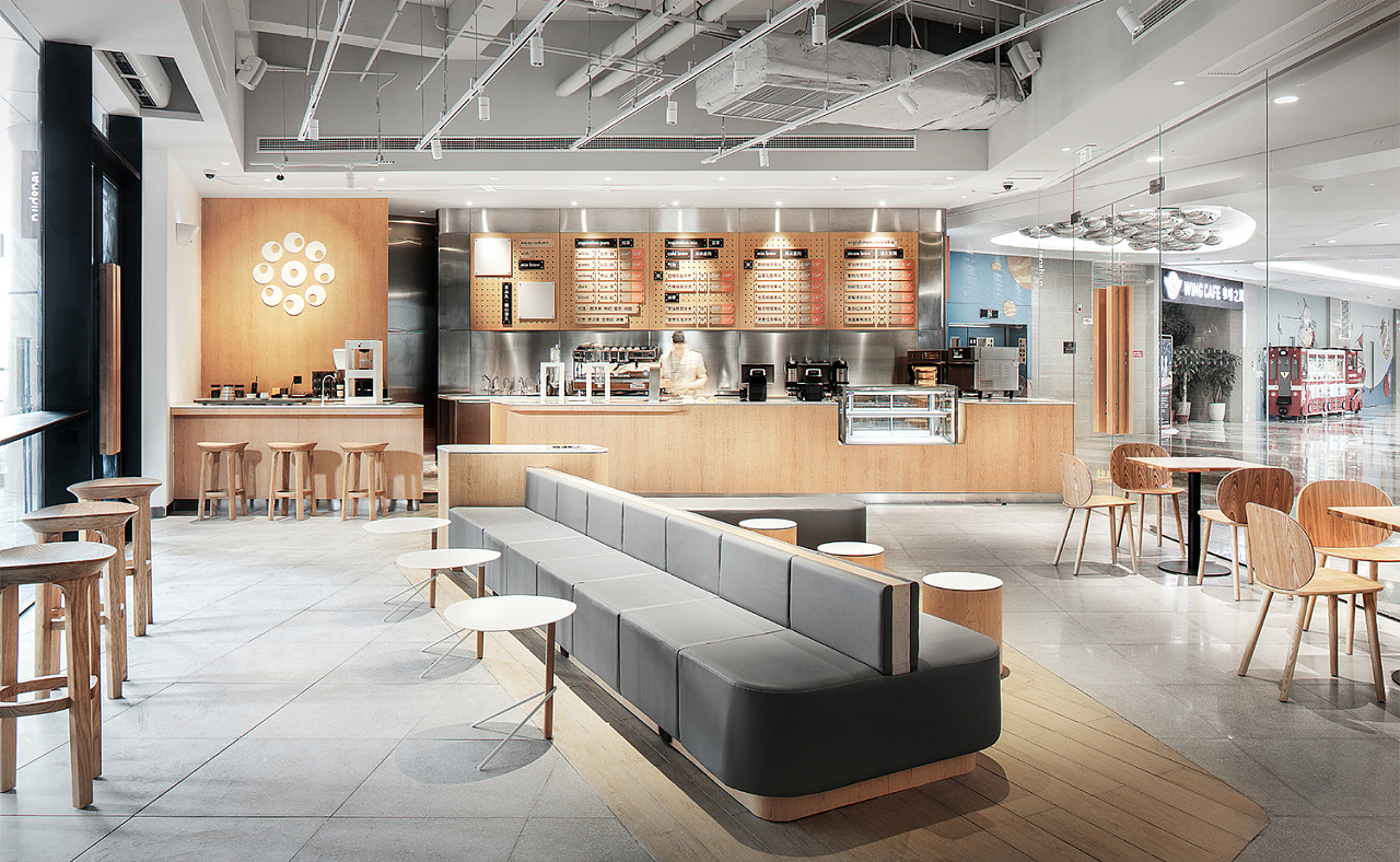 奶茶店空间设计案例图,奶茶店空间设计实景图