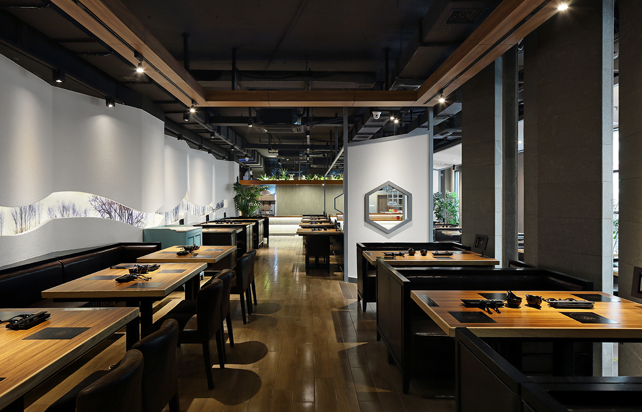 火锅店店面空间设计实景图,火锅店店面空间设计图片