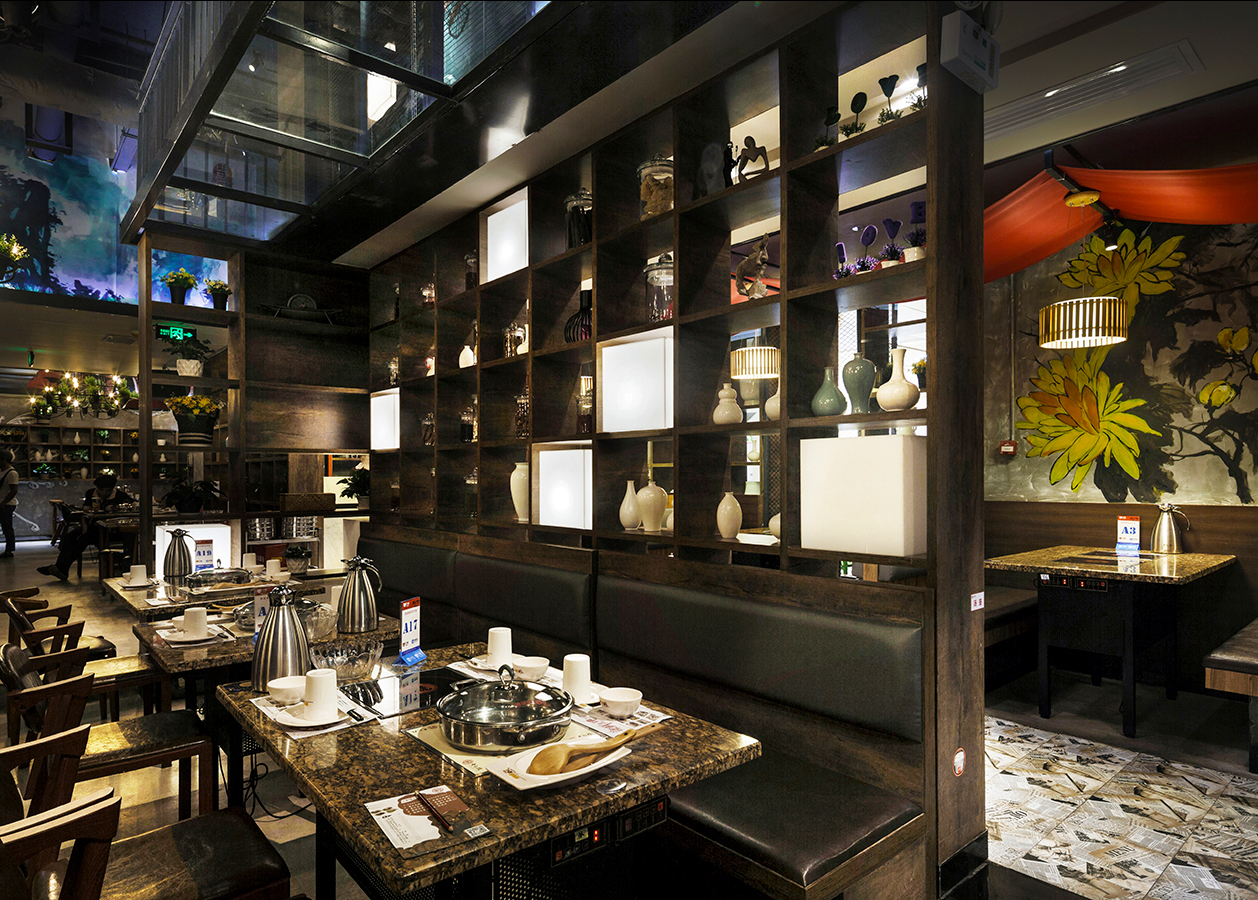 火锅店装饰实景图,火锅店装饰图片