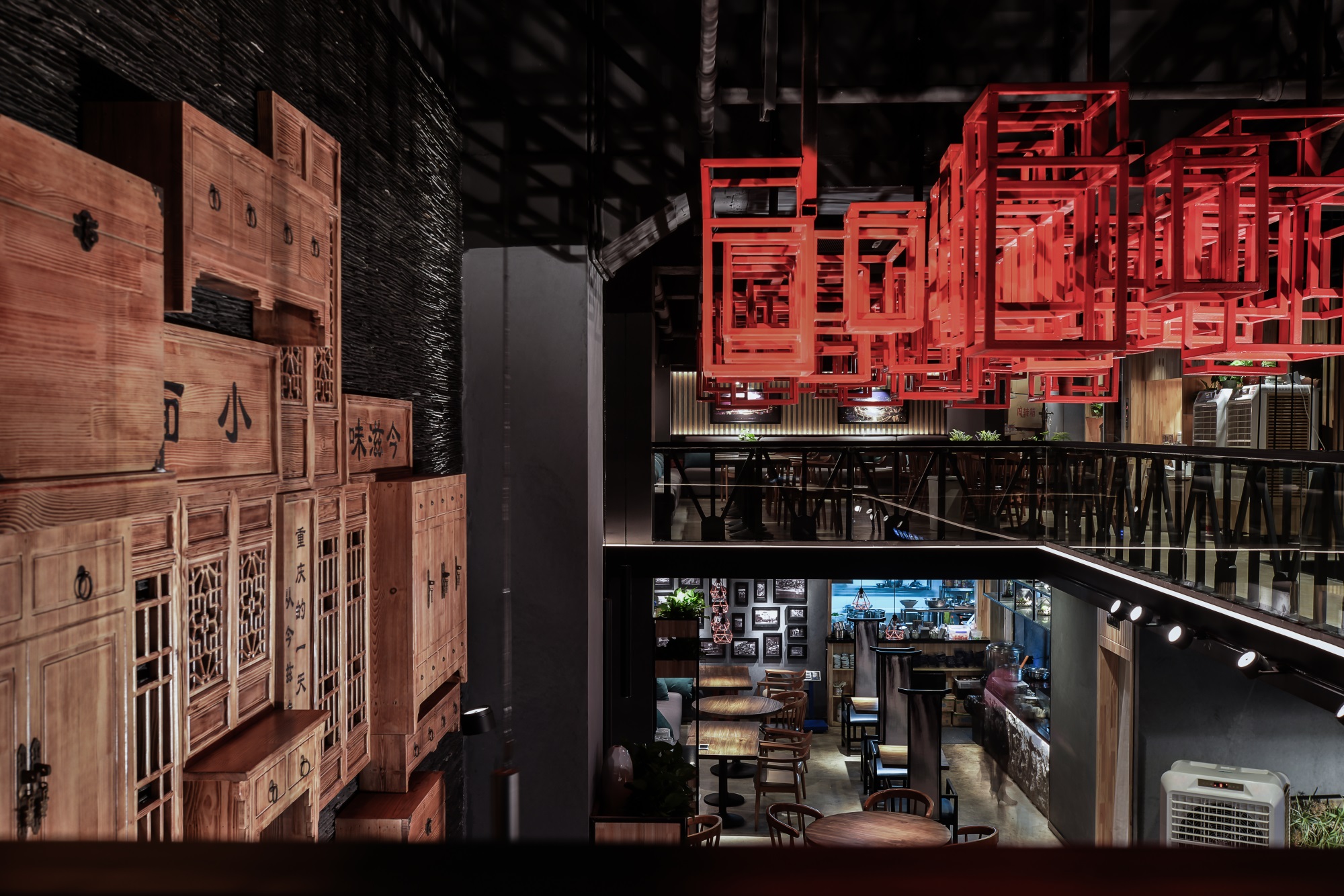 重庆小面面馆装修设计布局图,重庆小面面馆空间设计效果图