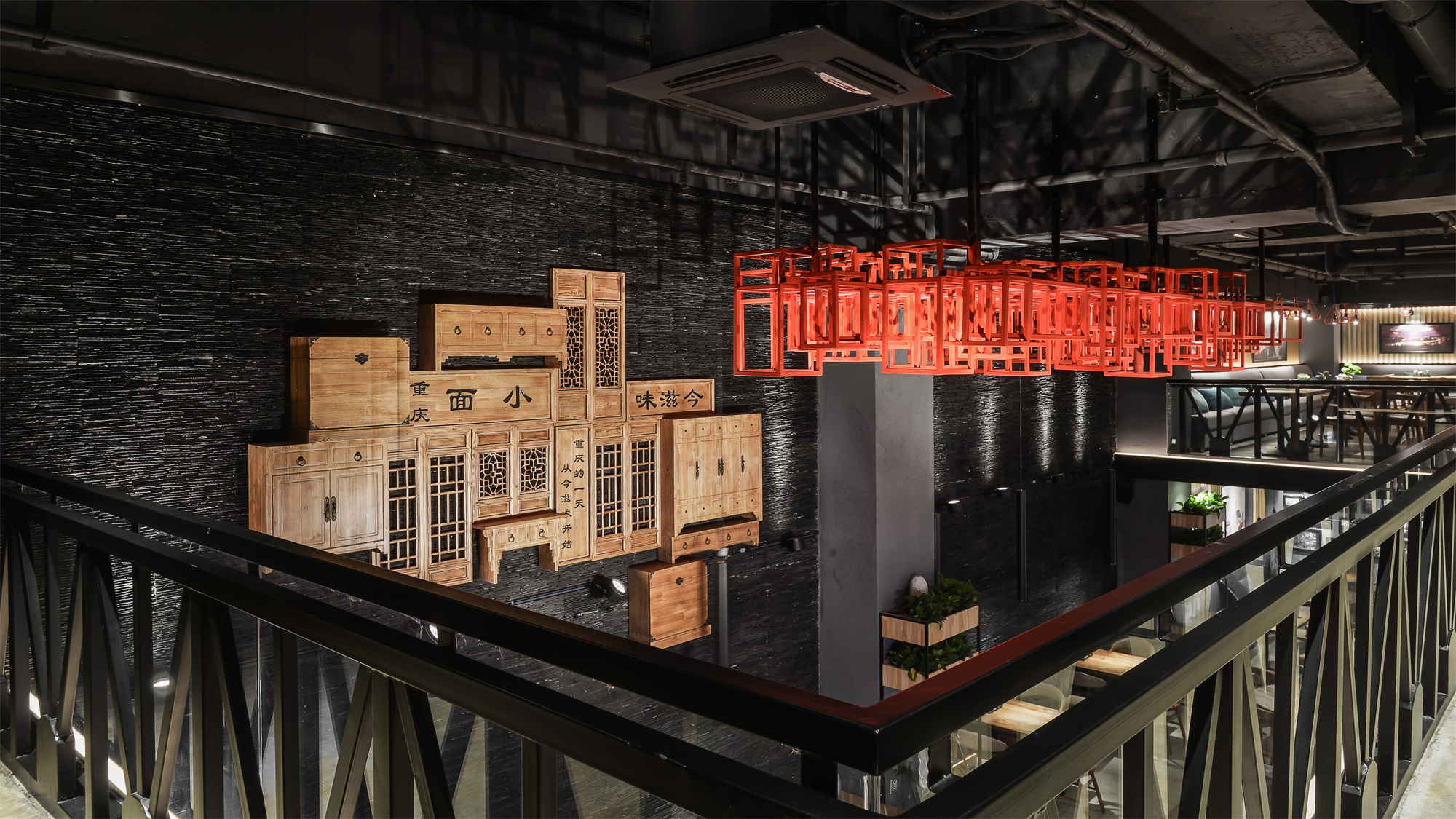 重庆小面面馆装饰效果图,重庆小面面馆装饰案例