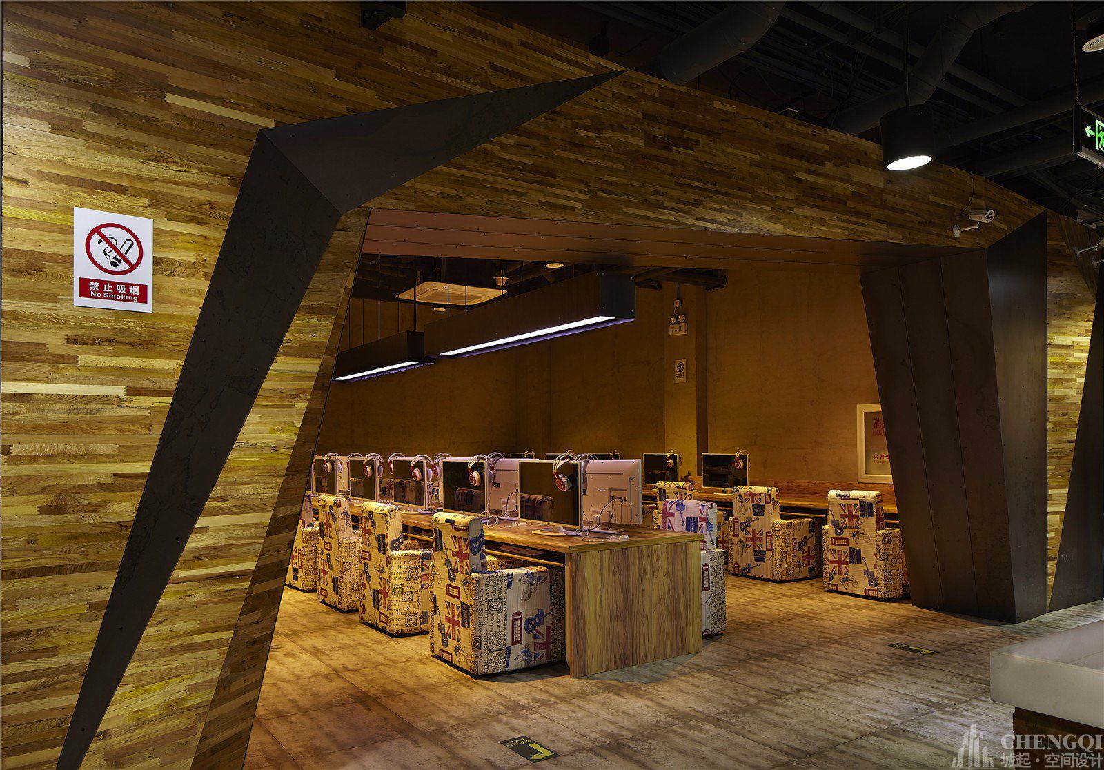 网吧空间设计效果图,网吧装饰图片