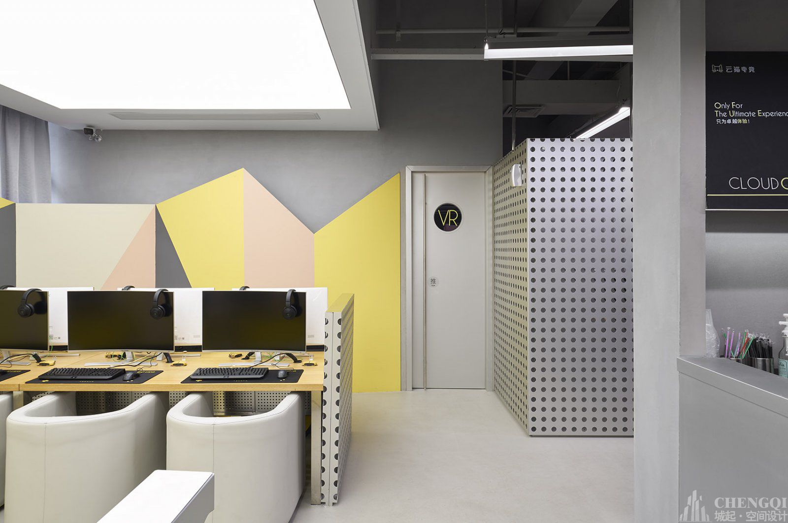 网咖装修设计实景图,网咖装修设计案例图