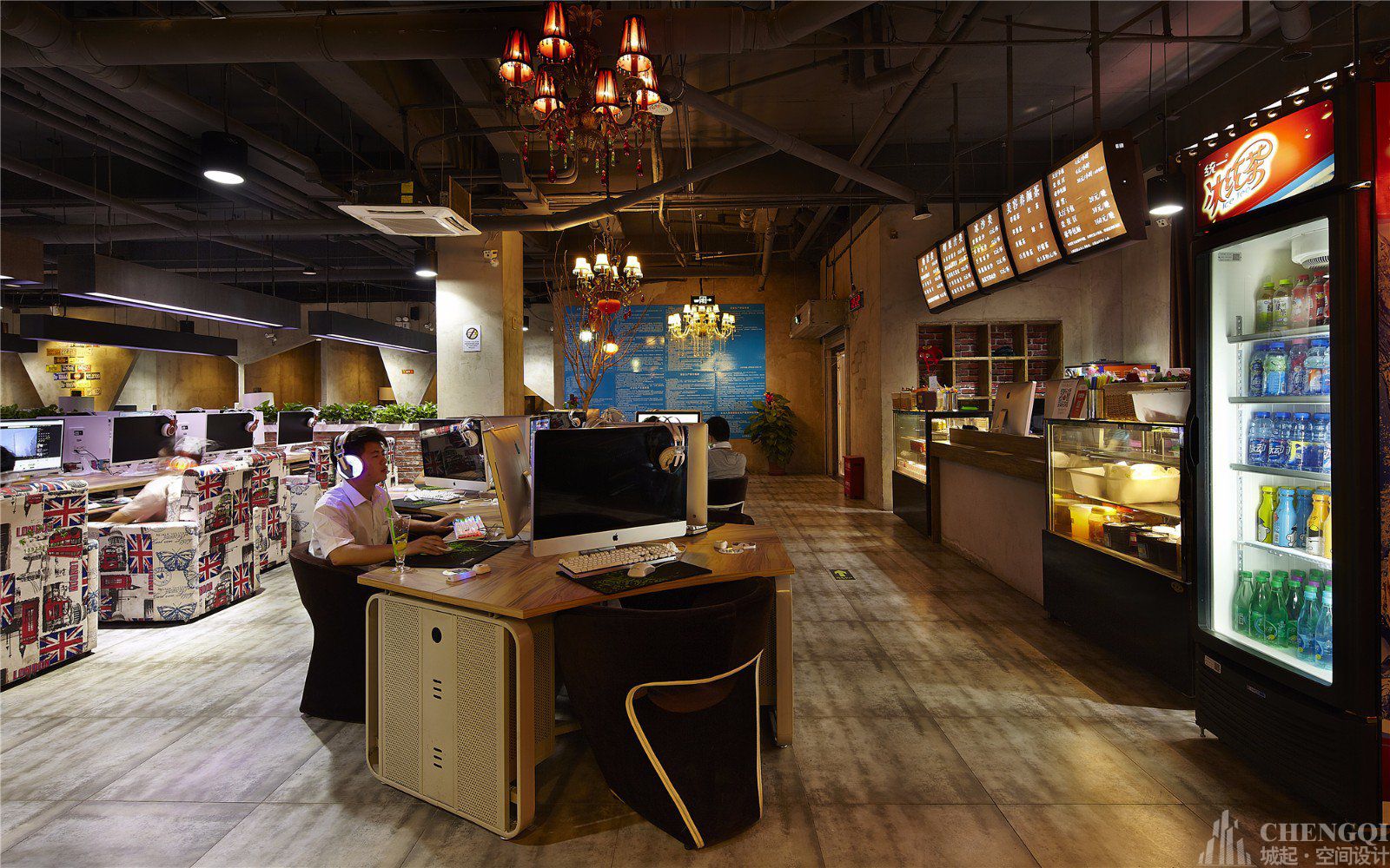  网吧装饰图,网吧设计图