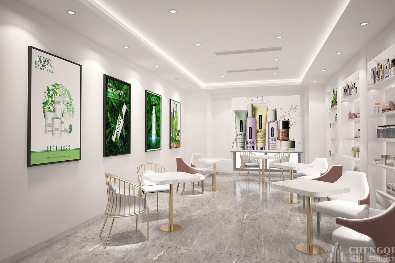 护肤品店装饰图片,护肤品店装饰实景图