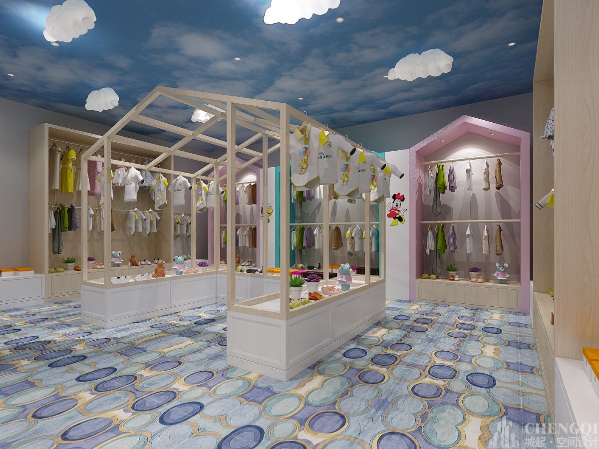 儿童生活用品空间设计效果图,儿童生活用品装饰实景图