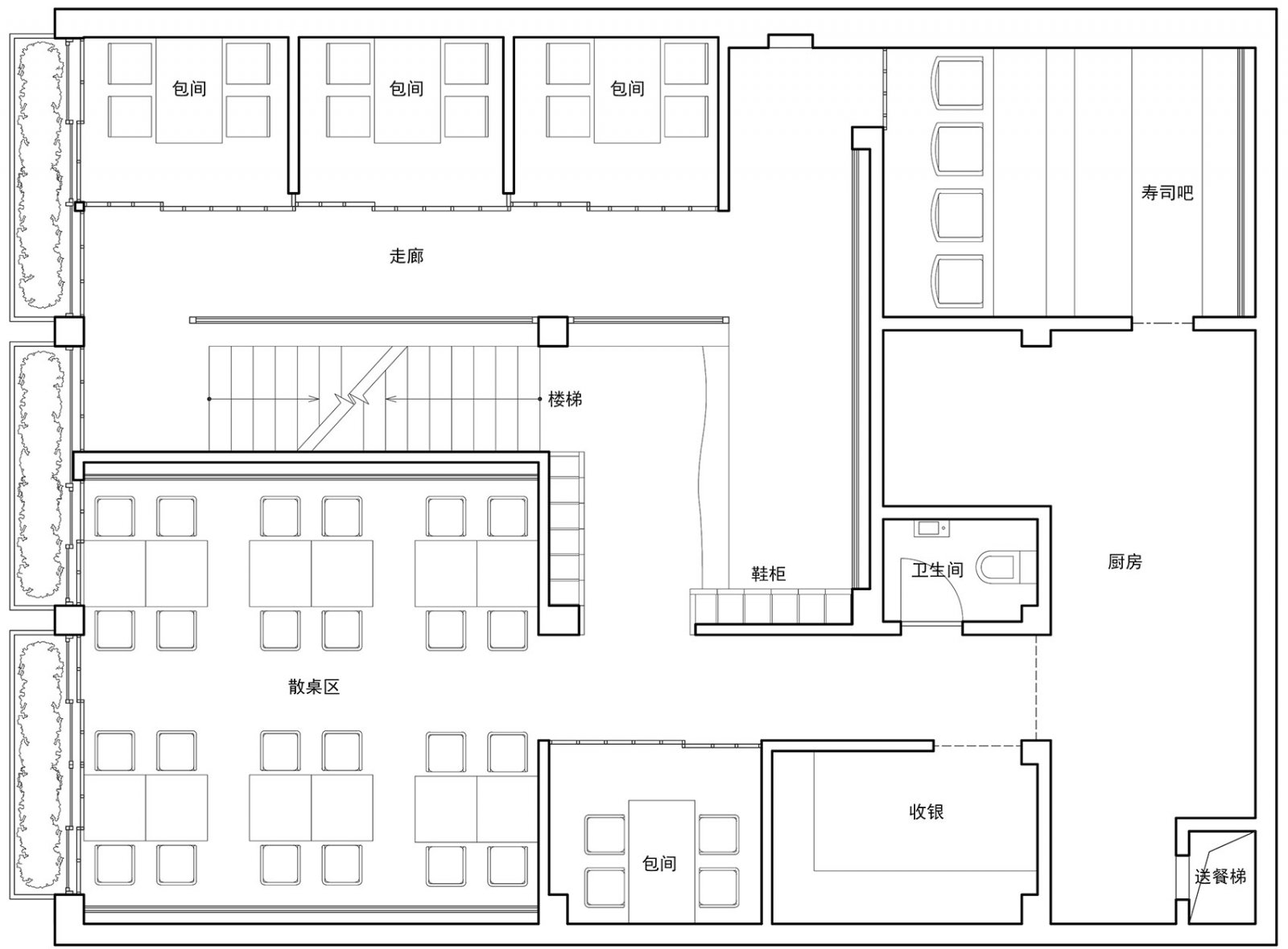 料理店设计图片,料理店装修设计平面图