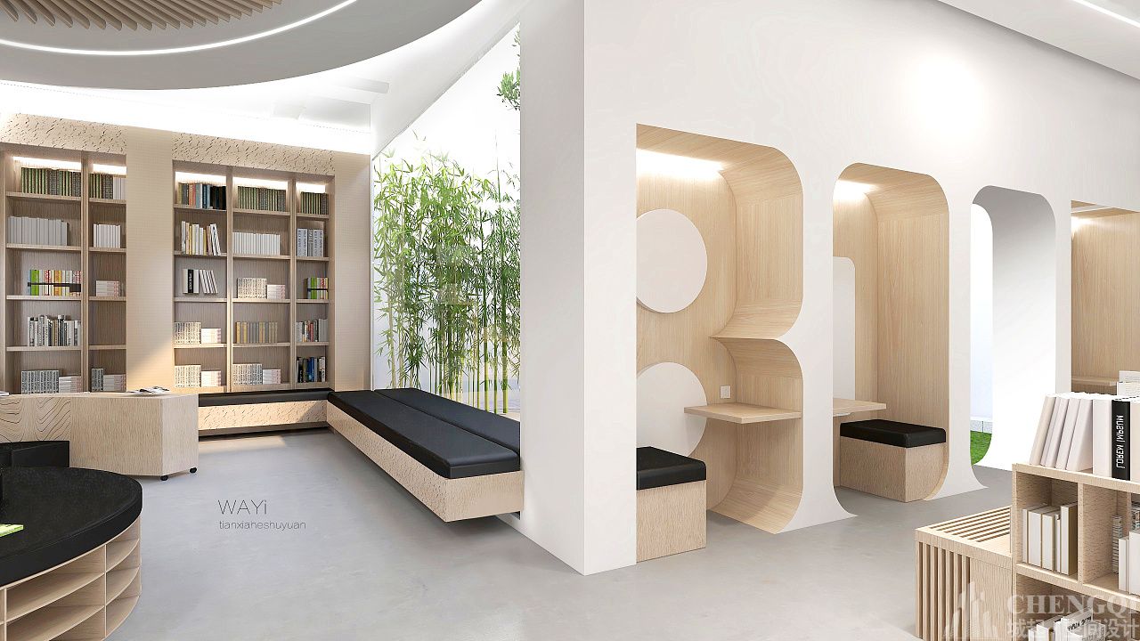 图书馆装饰图片,图书馆装饰实景图