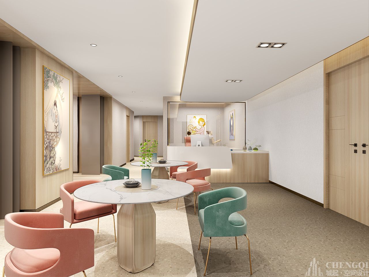 月子会所装饰实景图,月子会所装饰效果图