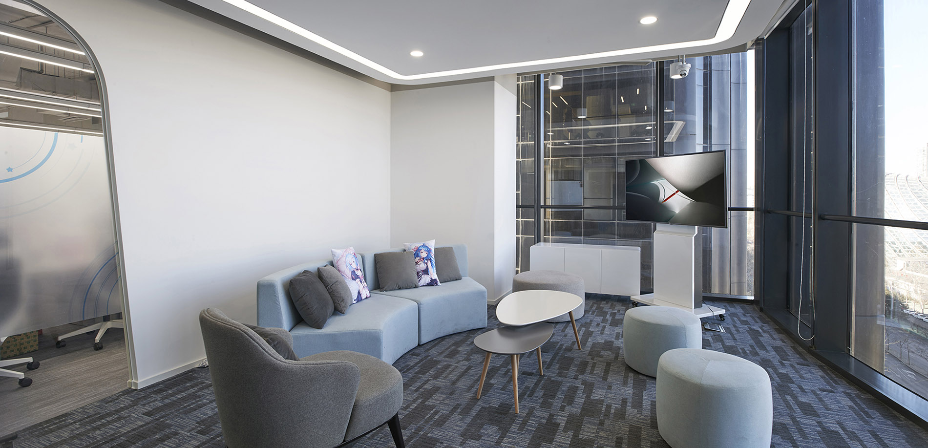 简约时尚风格洽谈区装修设计效果图,洽谈区装修设计效果图