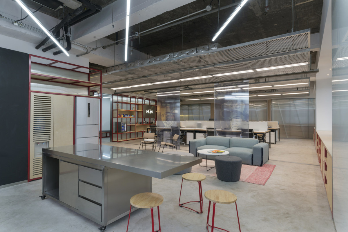 工业风loft办公室装修设计,loft办公室活动区设计效果图