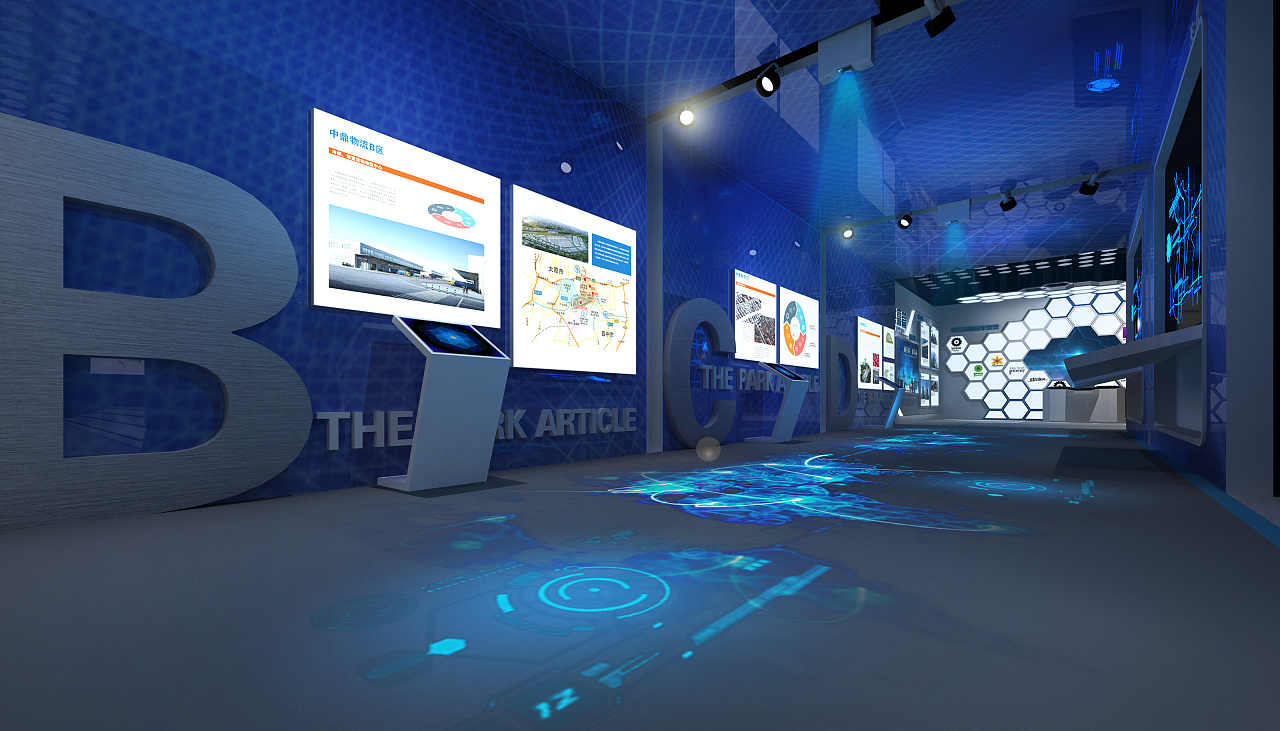   简约风展厅设计案例图,展厅设计案例效果图