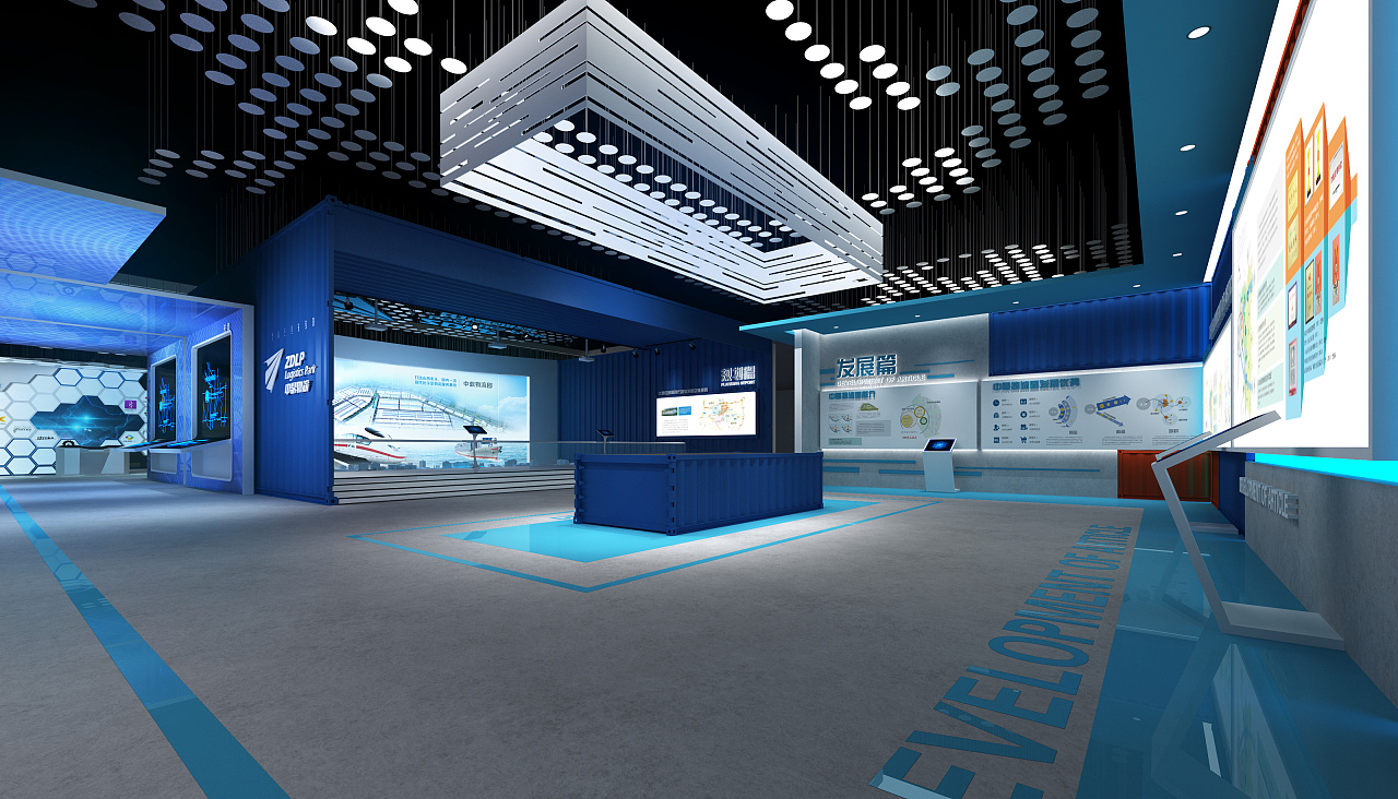 现代简约风展厅设计商业图,简约风展厅设计商业图