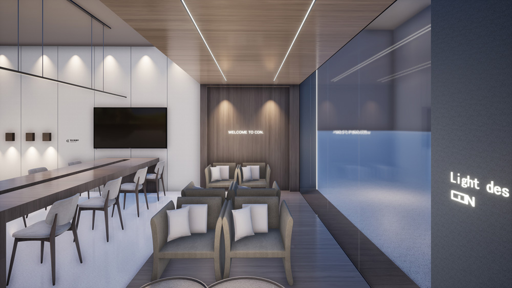 现代时尚风展厅设计效果图,时尚风展厅效果图