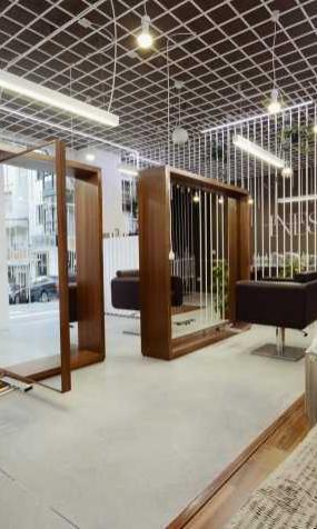 美发店室内吊灯装修效果图片