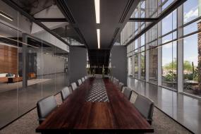 简约会议室石膏线吊顶效果图片