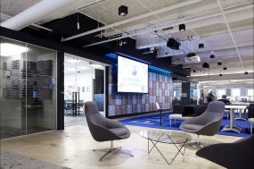 现代办公室室内布置设计效果图