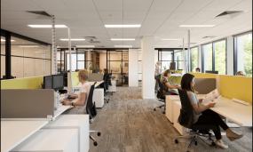 互联网公司办公室室内装饰设计效果图2018图片