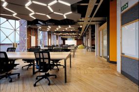 简单办公室装修实物图片