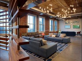 2018年IT公司前台装修效果图