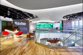 最新IT公司前台装饰设计图