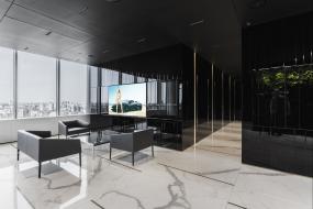 高端通信公司前台装修图片