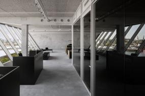 电子科技公司前台装饰效果图