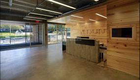 最新电子科技公司前台设计装修图片