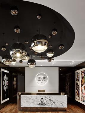 电子科技公司前台装潢效果图片