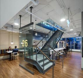 科技公司木地板装修设计效果图片