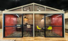 办公室强化木地板装修设计效果图大全