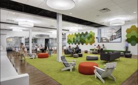 最新办公室强化木地板设计图片