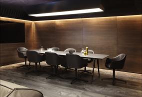 办公室复合木地板装潢效果图片