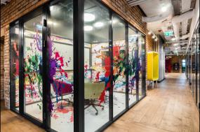 高档办公室强化复合木地板装修效果图大全