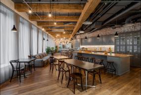 办公室强化复合木地板装修设计图片大全