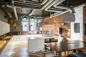 高档办公室环保强化木地板装修图片大全