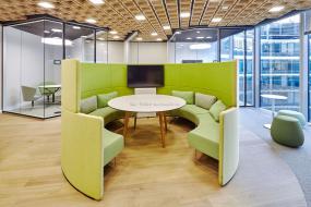 办公室复合实木地板室内装修效果图大全