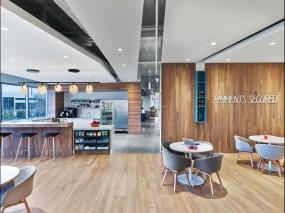 办公室环保强化木地板设计装饰图